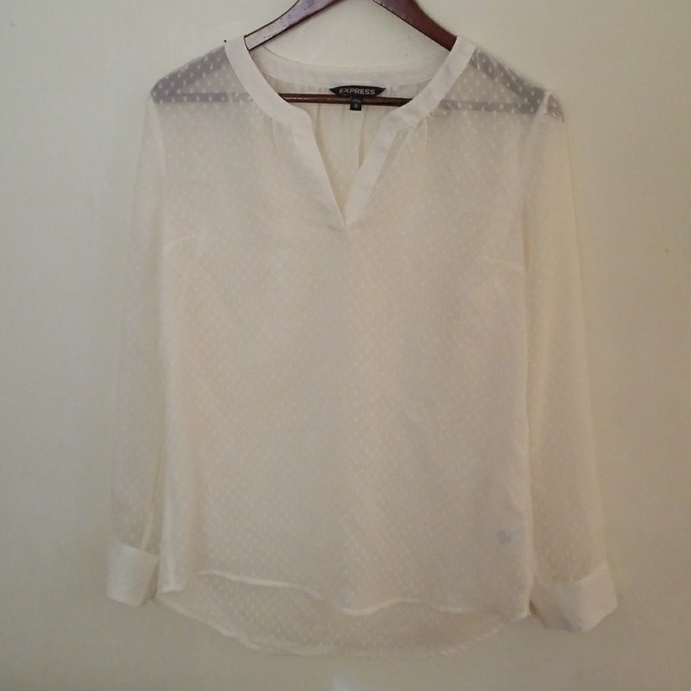 Express Swiss Dot blouse